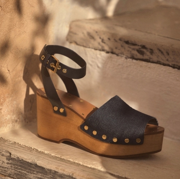 MADEWELL The Anouk Denim Platform Clog Sandals - Picture 10 of 12